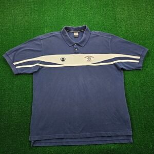 Southern Maine Soccer Nike Polo Shirt Mens XL Blue Embroidered Vintage Y2K